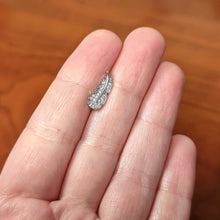 Load image into Gallery viewer, 16G 5/16 Clear CZ Gem Feather Internally Threaded Labret Tragus
