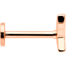 Load image into Gallery viewer, 16G 5/16 CZ Gem Rosy Hue Butterfly Internal Thread Labret Tragus
