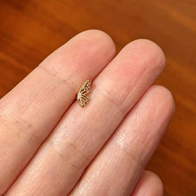 Load image into Gallery viewer, 16G 5/16 Rose Gold Tone Textured Butterfly Labret Monroe Tragus
