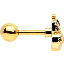 Load image into Gallery viewer, 16G 1/4 Gold Tone Mom Baby Whale Orca Cartilage Tragus Earring

