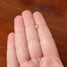 Load image into Gallery viewer, 20G 5/16 Clear Gem Rose Gold Tone Airy Butterfly Nose Hoop

