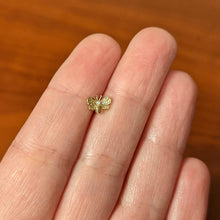 Load image into Gallery viewer, 16G 1/4 Clear Gem Gold Tone Beauty Bee Cartilage Tragus Earring
