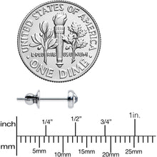Load image into Gallery viewer, 3mm Clear Crystal Implant Grade Titanium Stud Earrings

