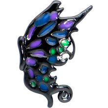 Load image into Gallery viewer, 20G 1/4 Fantasy Black Faerie Wings Nose Bone
