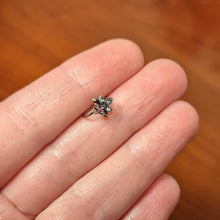 Load image into Gallery viewer, 20G 5/16 Clear Pink Gem Abstract Leaf Flower Nose Hoop
