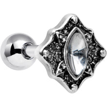 Load image into Gallery viewer, 16G 1/4 Clear Gem Rhombus Retro Cartilage Tragus Earring
