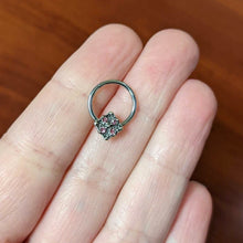 Load image into Gallery viewer, 16G 3/8 Pink Gem Floral Rhombus Baroque Hinged Segment Ring
