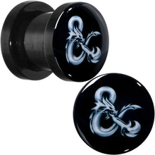 Load image into Gallery viewer, Licensed Dungeons &amp; Dragons Ampersand Black Screw Fit Plug Set
