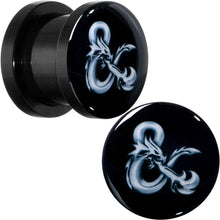 Load image into Gallery viewer, Licensed Dungeons &amp; Dragons Ampersand Black Screw Fit Plug Set
