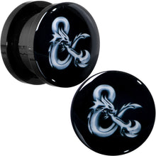 Load image into Gallery viewer, Licensed Dungeons &amp; Dragons Ampersand Black Screw Fit Plug Set
