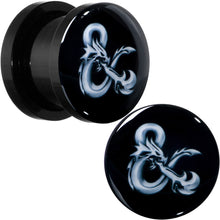 Load image into Gallery viewer, Licensed Dungeons &amp; Dragons Ampersand Black Screw Fit Plug Set
