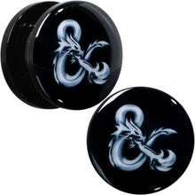 Load image into Gallery viewer, Licensed Dungeons &amp; Dragons Ampersand Black Screw Fit Plug Set
