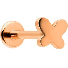 Load image into Gallery viewer, 16G 5/16 Rosy Tone Simple Butterfly Internal Thread Labret Tragus
