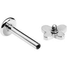 Load image into Gallery viewer, 16G 5/16 Simple Butterfly Internally Threaded Labret Monroe Tragus
