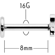 Load image into Gallery viewer, 16G 5/16 Simple Butterfly Internally Threaded Labret Monroe Tragus
