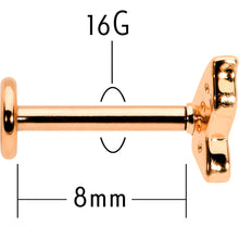 Load image into Gallery viewer, 16G 5/16 Clear Gem Rosy Tone Butterfly Internally Threaded Labret
