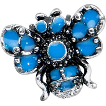 Load image into Gallery viewer, 16G 5/16 Textured Blue Butterfly Labret Monroe Tragus
