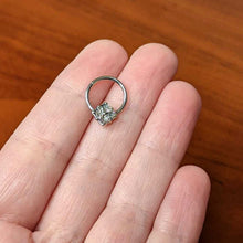 Load image into Gallery viewer, 16G 3/8 Clear Gem Rhombus Flower Hinged Segment Ring
