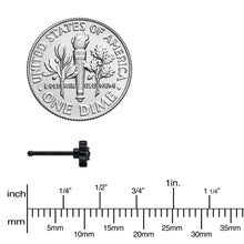 Load image into Gallery viewer, 20G 1/4 Clear CZ Gem Black Abstract Sun Nose Bone
