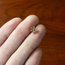 Load image into Gallery viewer, 16G 5/16 Clear Gem Rose Gold Tone Snowflake Labret Monroe Tragus
