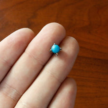 Load image into Gallery viewer, 16G 5/16 Blue Turquoise Claw Hand Labret Monroe Tragus
