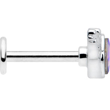 Load image into Gallery viewer, 16G 5/16 Aurora Gem Deco Waves Labret Monroe Tragus
