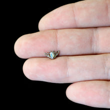 Load image into Gallery viewer, 20G 7mm Aurora Gem Deco Waves L Shape Nose Ring
