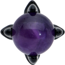 Load image into Gallery viewer, 16G 5/16 Purple Amethyst Black Claw Hand Labret Monroe Tragus
