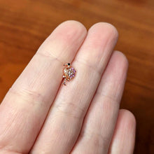Load image into Gallery viewer, 16G 5/16 Pink Gem Rose Gold Tone Fashion Flamingo Labret Tragus
