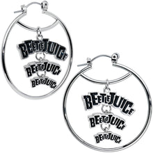 Load image into Gallery viewer, 20G Officially Licensed Beetlejuice Say His Name Hoop Earrings
