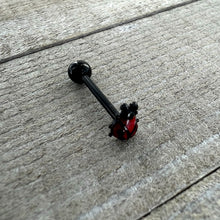 Load image into Gallery viewer, Black Classic Ladybug Top End Barbell Tongue Ring
