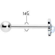 Load image into Gallery viewer, Blue Gem Twining Heart Mystic Orb Barbell Tongue Ring
