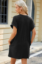 Load image into Gallery viewer, Short Sleeve Mini Dress with Pockets Casual &amp; Stylish Everyday Wear
