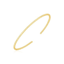 Load image into Gallery viewer, 14k Yellow Gold High Polish Bead Cuff Bangle (2mm)
