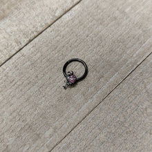 Load image into Gallery viewer, 16G 3/8 Pink Gem Black Fashion Flamingo Hinged Segment Ring
