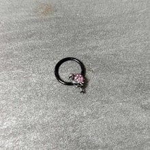 Load image into Gallery viewer, 16G 3/8 Pink Gem Black Fashion Flamingo Hinged Segment Ring
