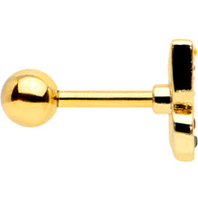 Load image into Gallery viewer, 16G 1/4 Orange Gem Gold Hue Baroque Butterfly Cartilage Tragus Earring
