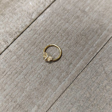 Load image into Gallery viewer, 16G 3/8 Clear Gem Gold Tone Beauty Bee Hinged Circular Ring

