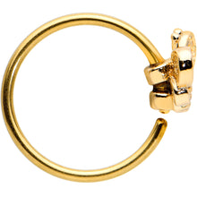 Load image into Gallery viewer, 20G 5/16 Clear Gem Gold Tone Beauty Bee Nose Hoop
