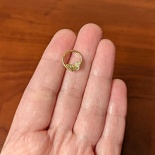 Load image into Gallery viewer, 16G 3/8 Orange Gem Gold Hue Baroque Butterfly Hinged Segment Ring
