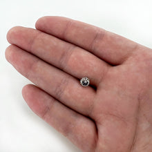 Load image into Gallery viewer, 20G 7mm Blue Clear Gem Abstract Arch L Shape Nose Ring
