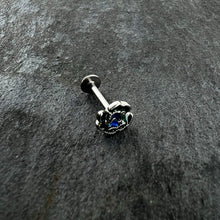 Load image into Gallery viewer, 16G 5/16 Spring Flower Green Blue Labret Monroe Tragus
