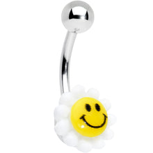 Load image into Gallery viewer, Smile Flower UV Glow Faux Opal Belly Ring Set of 4
