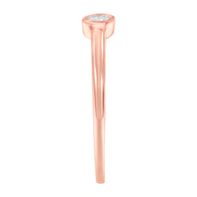 Load image into Gallery viewer, 14K Rose Gold Plated .925 Sterling Silver Miracle Set Diamond Ring (1/20 Cttw, J-K Color, I1-I2 Clarity) - Size 6

