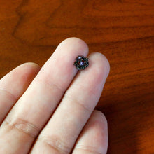 Load image into Gallery viewer, 16G 1/4 Purple Gem Regal Black Crown Heart Cartilage Tragus
