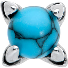 Load image into Gallery viewer, 20G 1/4 Blue Turquoise Claw Hand Halloween Nose Bone
