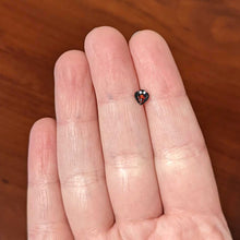 Load image into Gallery viewer, 20G 7.5mm Red Clear Gem Black Key Heart L Shape Nose Ring
