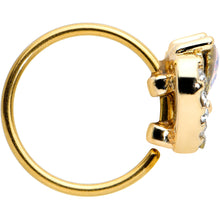 Load image into Gallery viewer, 20G 5/16 Clear Aurora Gem Heart Rococo Valentines Day Nose Hoop
