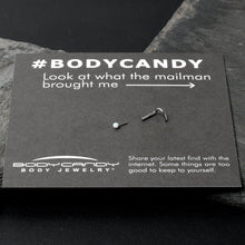 Load image into Gallery viewer, 18G 1/4 White Synth Opal G23 Titanium Threadless Left Nose Screw

