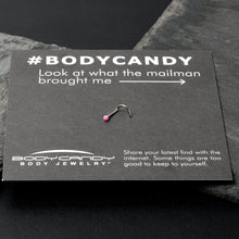 Load image into Gallery viewer, 20G 1/4 Pink Synth Opal G23 Titanium Threadless Left Nose Screw
